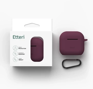 Dėklas Telforceone Etteri silicone case for AirPods 4 dark cherry