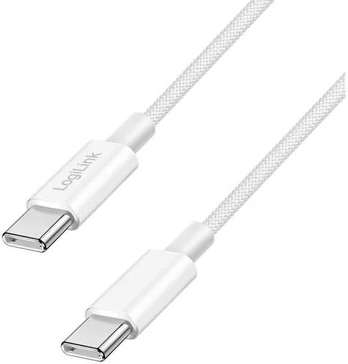 Cable | USB 2.0 | USB C plug,both sides | 1.5m | white | 480Mbps | 60W