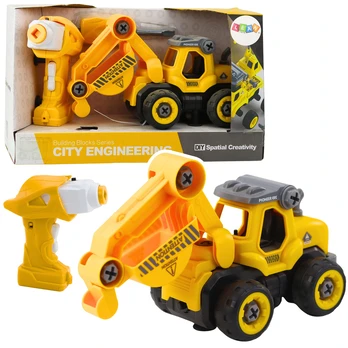 Rc ekskavatorius Lean Toys City Engineering, geltona