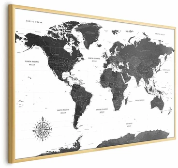 Artgeist Plakatas - Monochromatic Map