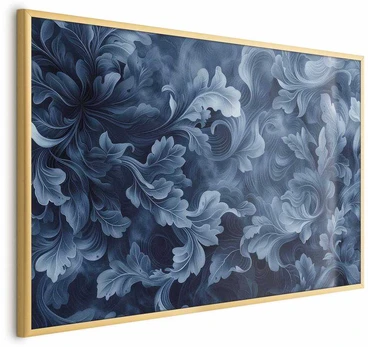 Artgeist Plakatas - Dense, Dark Mėlyna Abstract Ornaments
