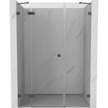 Dušo durys Mexen Lunar Left, 160 cm x 200 cm, pilka