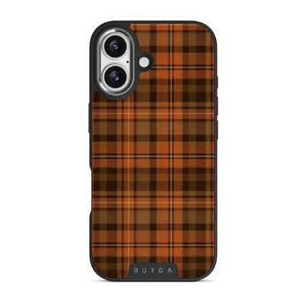 Autumn Plaid - iPhone 17 Case, Elite Dark (MagSafe) / Silver