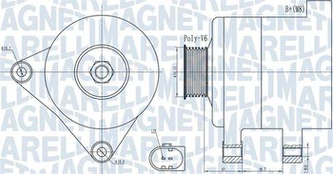 Kintamosios srovės generatorius MAGNETI MARELLI 063732000010