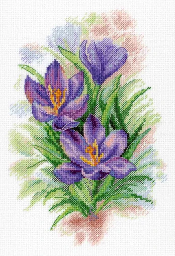 Cross stitch kit "Bright crocuses" SNV-821