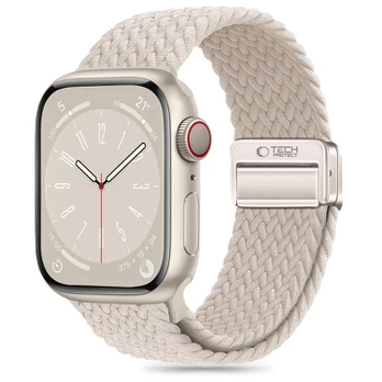 Natural Titanium apyrankė Apple Watch 4 / 5 / 6 / 7 / 8 / 9 / SE (38 / 40 / 41 mm) "Tech-Protect Nylonmag"
