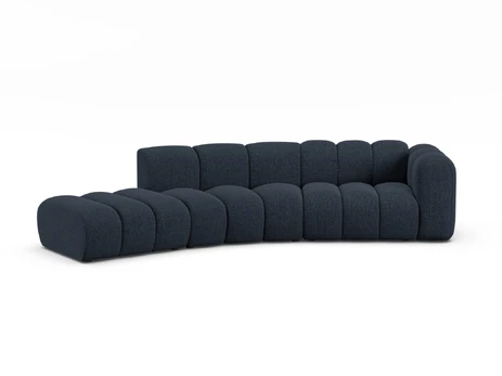 Right Modular Sofa, "Lupine", 5 Seats, 335x166x70, Navy Blue