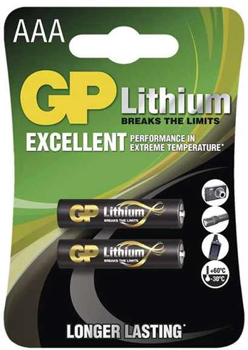 Elementai GP Lithium AAA/LR03, 2 vnt.