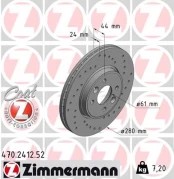 Stabdžių diskas ZIMMERMANN 470.2412.52 kaina