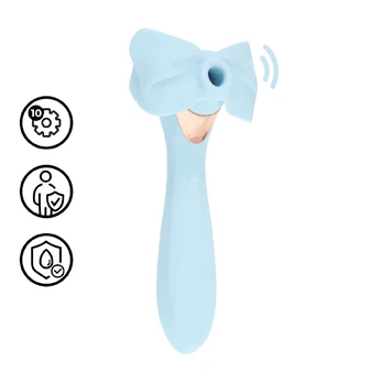Darling AirTap Wand Vibrator Blue 5 Attachments Multi-Function
