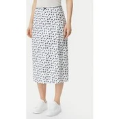 Tommy Jeans Midi sijonas DW0DW20272 Écru Regular Fit