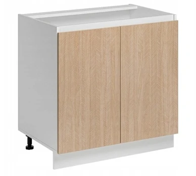 Virtuvinė spintelė Roma Dół 80/81 2D, ruda/balta