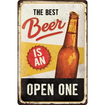 Skardinė iškaba „The Best Beer is an Open One - Special Edition“, Nostalgic-Art