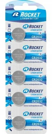 Rocket Lithium CR2032 3V 210mAh elementas, 5 vnt.