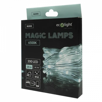 Eco Light Magiczne lampki 200 led 6500k 20m dc5v