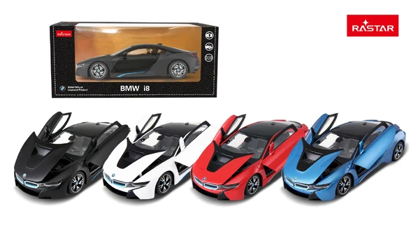 Metal Car 1:24 BMW i8 Red RASTAR