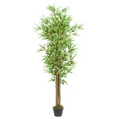Dirbtinis bambukas, žalios spalvos, 180cm, 1288 lapų kaina