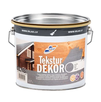 Dažai medienai Rilak TEKSTŪRDEKOR, juodi, 2.7 l