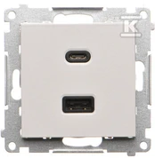 Kontakt Simon Įkroviklis 2XUSD C+A 30W J.SZ.MAT SIMON5