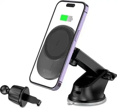 V1 Magnetic Dashboard & Vent Car Mount with Wireless Charger Black