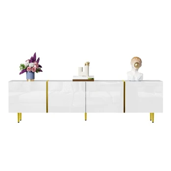 TV spintelė balta, 170x35x46 cm, 4 durys, MDF, 1 vnt