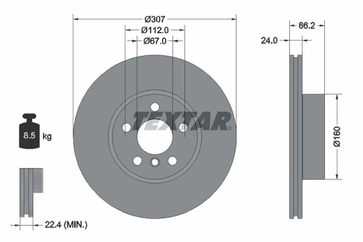 TEXTAR 92326805 Brake Disc