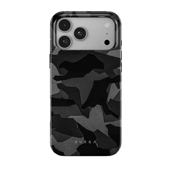 Burga Apple iPhone 18 Pro MagSafe Night Black Camouflage dėklas