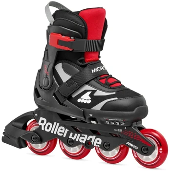 Rollerblade Microblade Juodas Raudona riedučiai, dydis 33-36,5