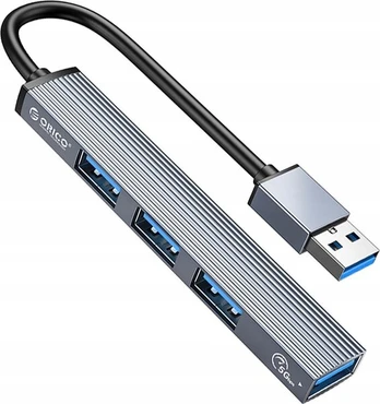 Orico Ah-a13-gy-ep-hw Usb Hub: 4 prievadai (3x Usb 2.0, 1x Usb 3.0)