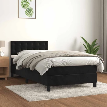 Lova vidaXL, 90x200 cm, juoda