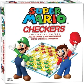 Usaopoly super mario šaškės, collector's edition (dėžutė)