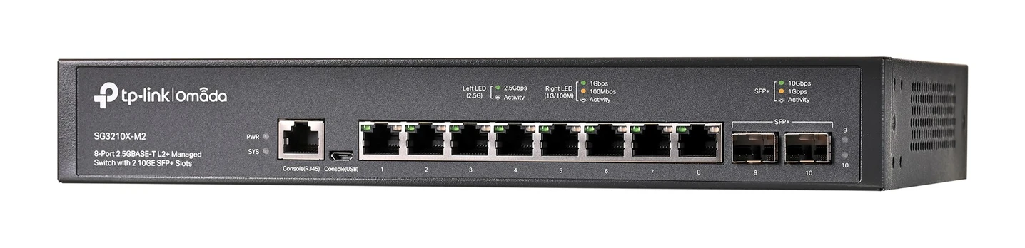 Šakotuvas TP-Link OMADA 8-PORT L2+ SWITCH/8X 2.5GBASE-T + 2X SFP+