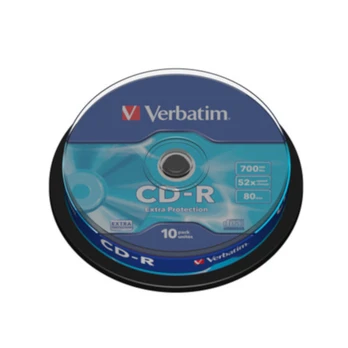 Diskai Verbatim CD-R 80/700MB 52X 10pack EXTRA PROTECTION cake box - 43437