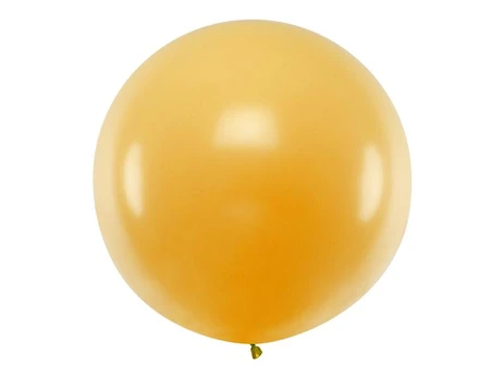 PartyDeco Didelis apvalus balionas 1m, auksinis