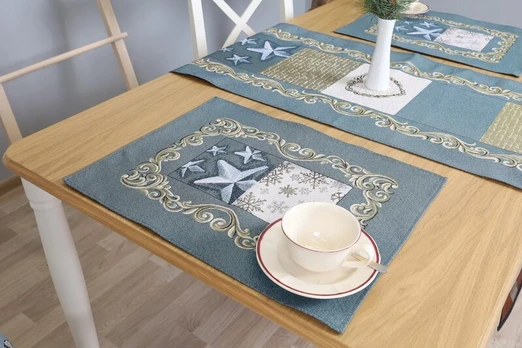 Textile Idea stalo servetėlė Šventinė mozaika, 4 vnt.