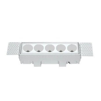 Baltas Be Rėmelio Įleidžiamas Linijinis LED Prožektorius 12W 3000K
