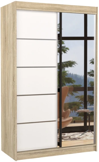 Sliding wardrobe with mirror NICEA 120