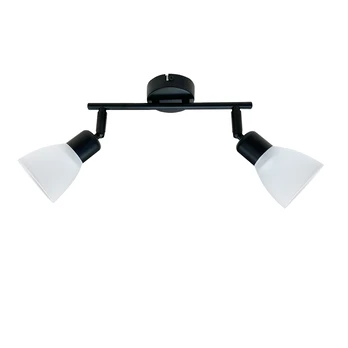 Lubinis šviestuvas Costa strip 2x40W E14 juodas, baltas lampshade