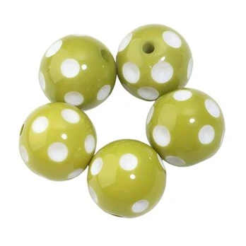 Derva karoliukai, Green(5pcs)
