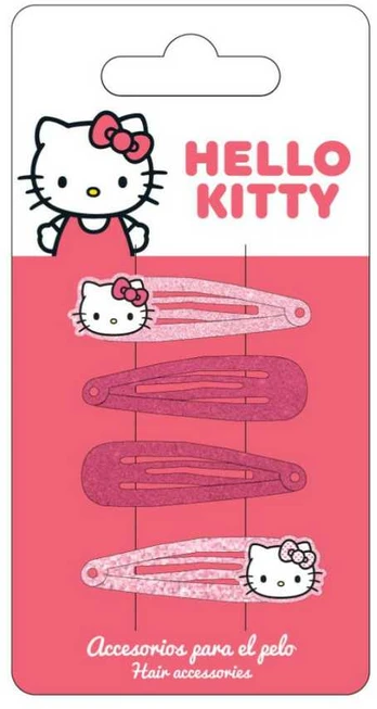 Hello Kitty saldūs plaukų segtukai, 4 vnt.