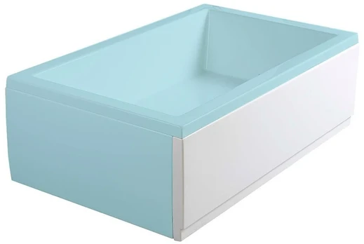 Priekinis vonios apdailos skydelis, dešininis, baltas 100x36cm Deep Plain