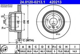 ATE 24.0120-0213.1 Brake Disc