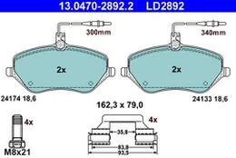 ATE 13.0470-2892.2 Brake pad set