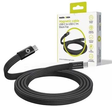 Kabelis USB Mobile Origin USB-C – USB-C 1 m Juodas (MCF-USBC-1M-BLK)
