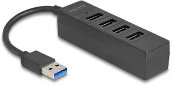 HUB USB Delock USB Hub 4 Port USB 5 Gbps su 4 x gniazdem USB Typ-A juoda
