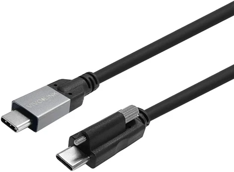 Vivolink USB-C Screw to USB-C Cable 8m Supports 10Gbit
