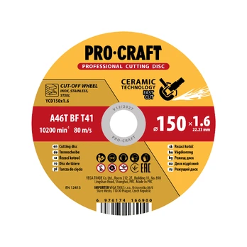Keraminis pjovimo diskas „ProCraft YCD150x1.6”
