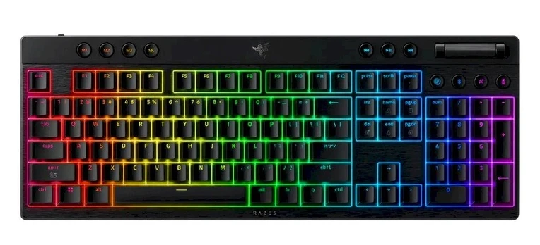 Razer | BlackWidow V4 Low-profile HyperSpeed | Gaming Keyboard | Wireless | US | Yellow Linear