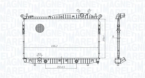 Variklio radiatorius MAGNETI MARELLI 350213179600