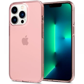 Dėklas SPIGEN CRYSTAL FLEX IPHONE 13 PRO MAX permatomas rausvas